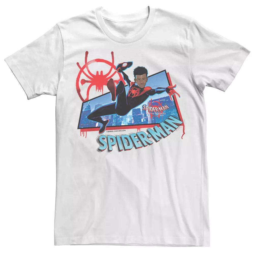 Men's Marvel Spider-Verse Morales Spider-Man Short Sleeve Graphic Tee,  Product Image