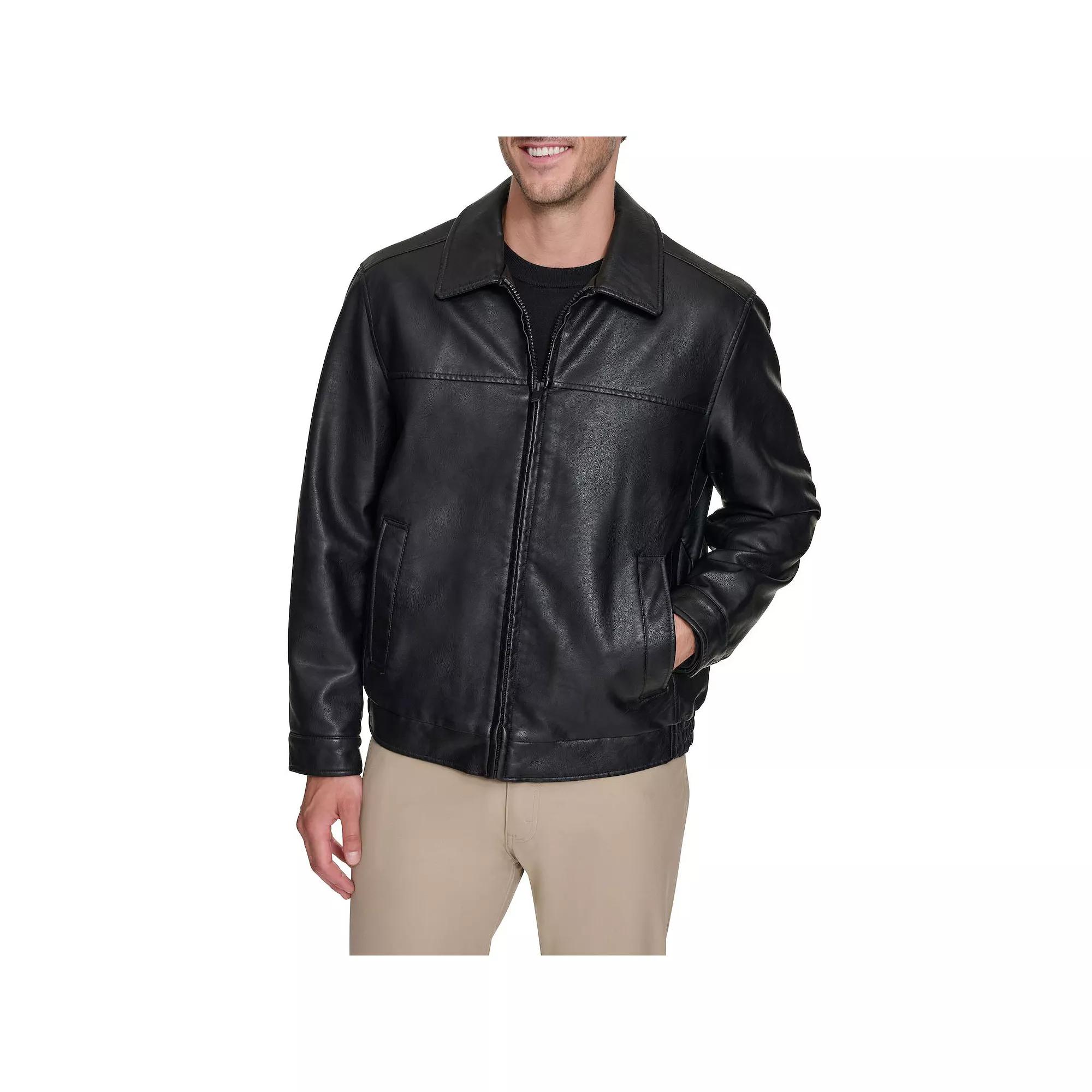Big & Tall Dockers® Faux Leather James Dean Bomber Jacket, Men's,  Product Image