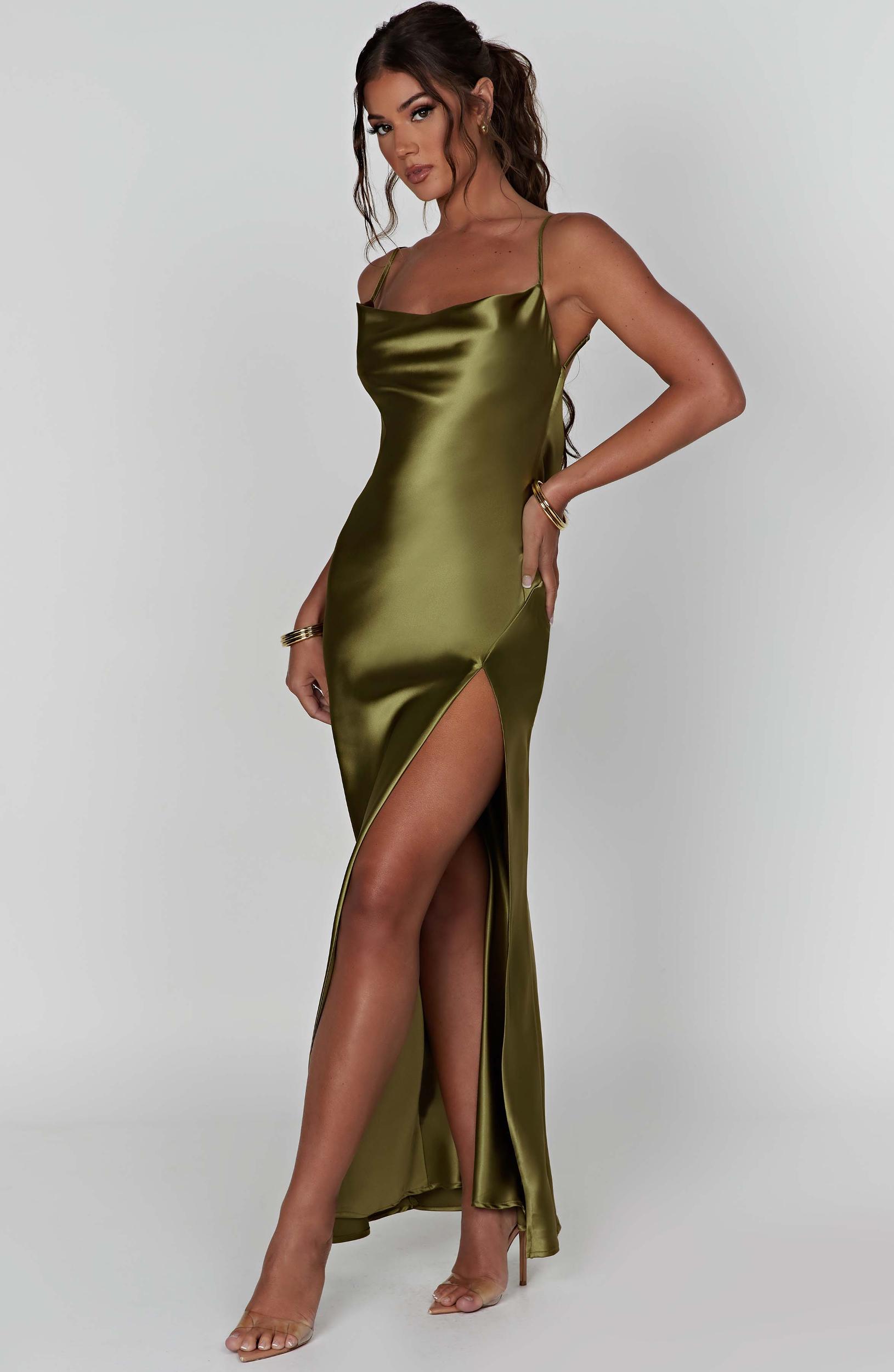 Celestina Maxi Dress - Khaki Product Image