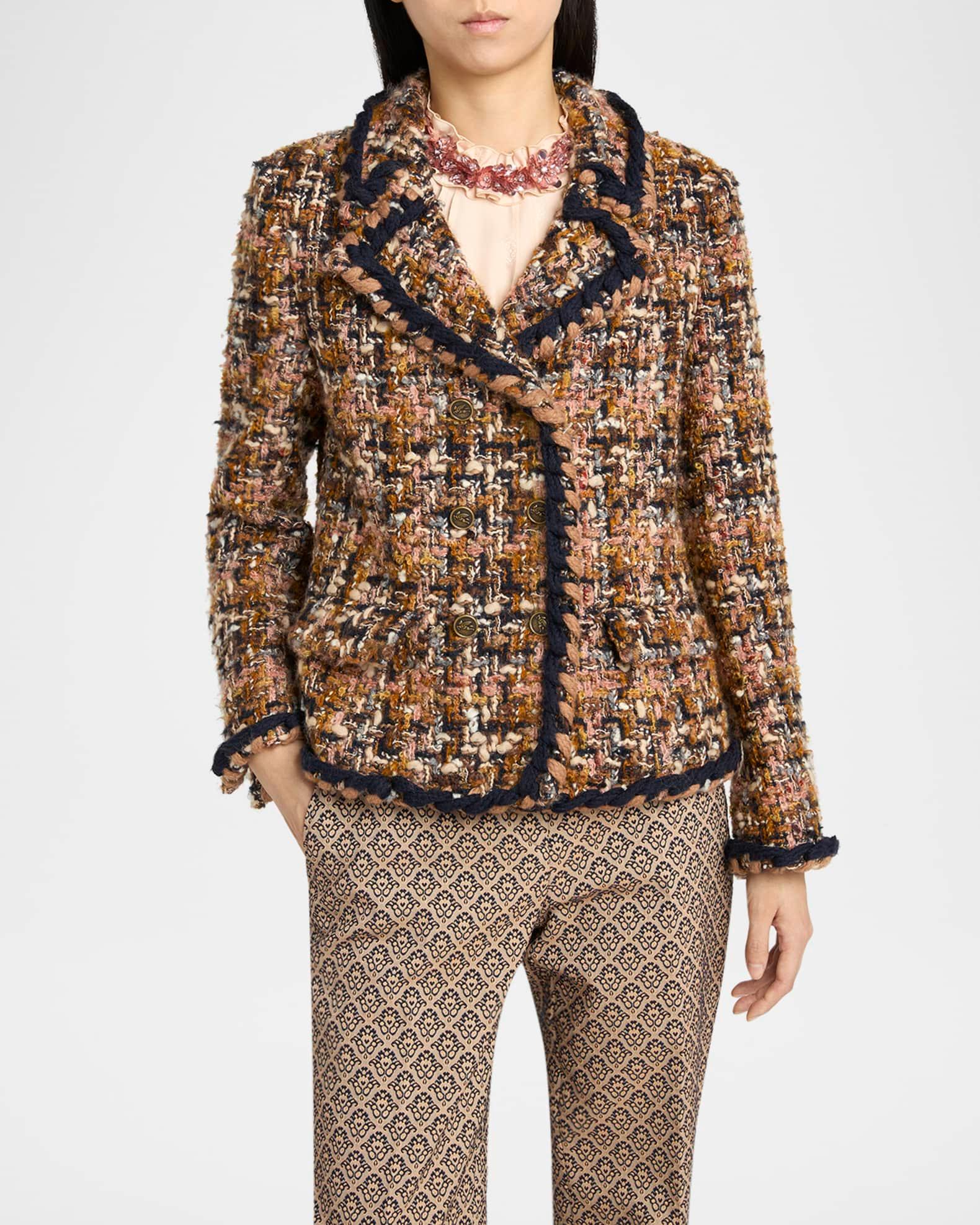 Metallic Tweed Double-Breasted Jacket Product Image