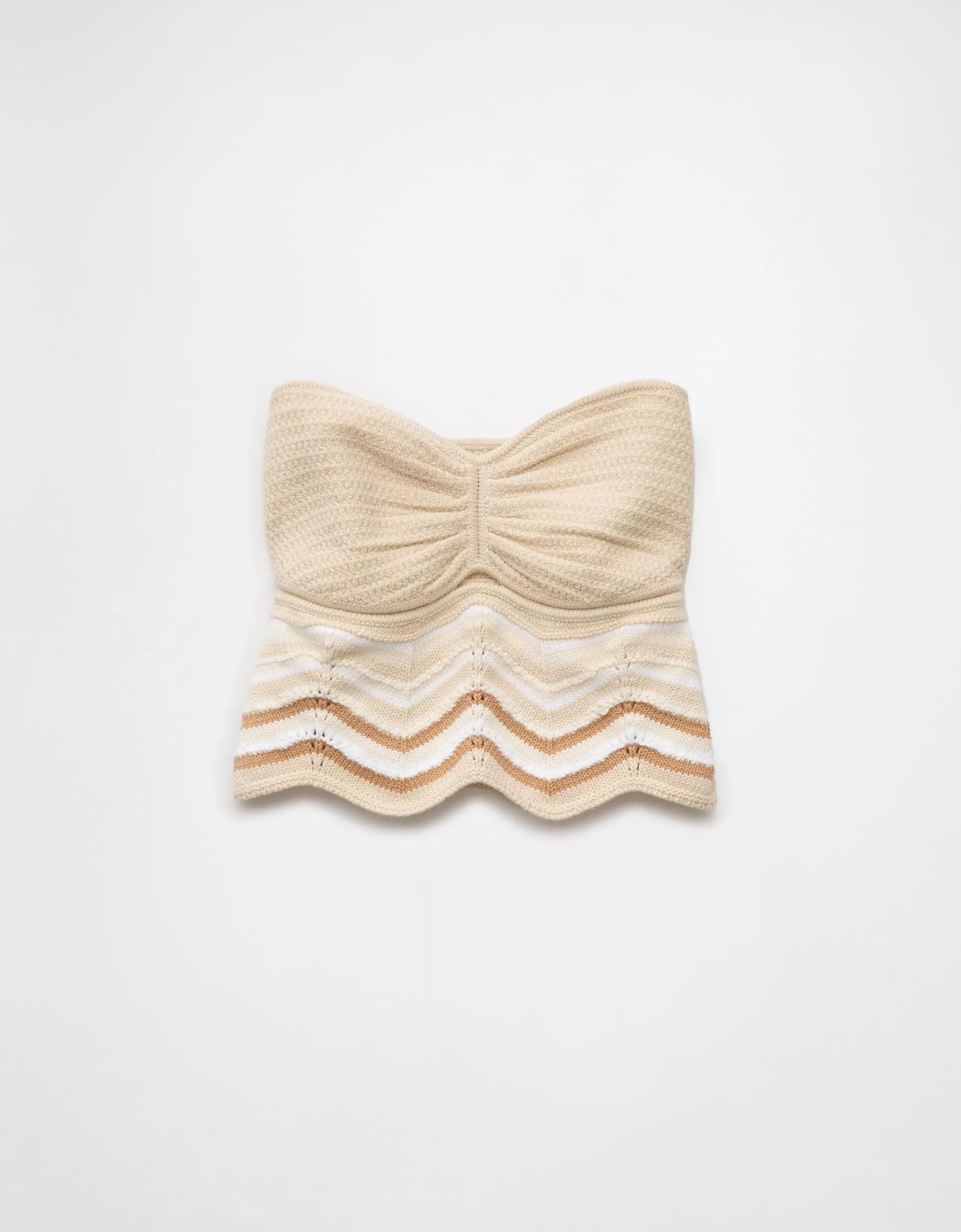 AE Cropped Chevron Crochet Tube Top Product Image