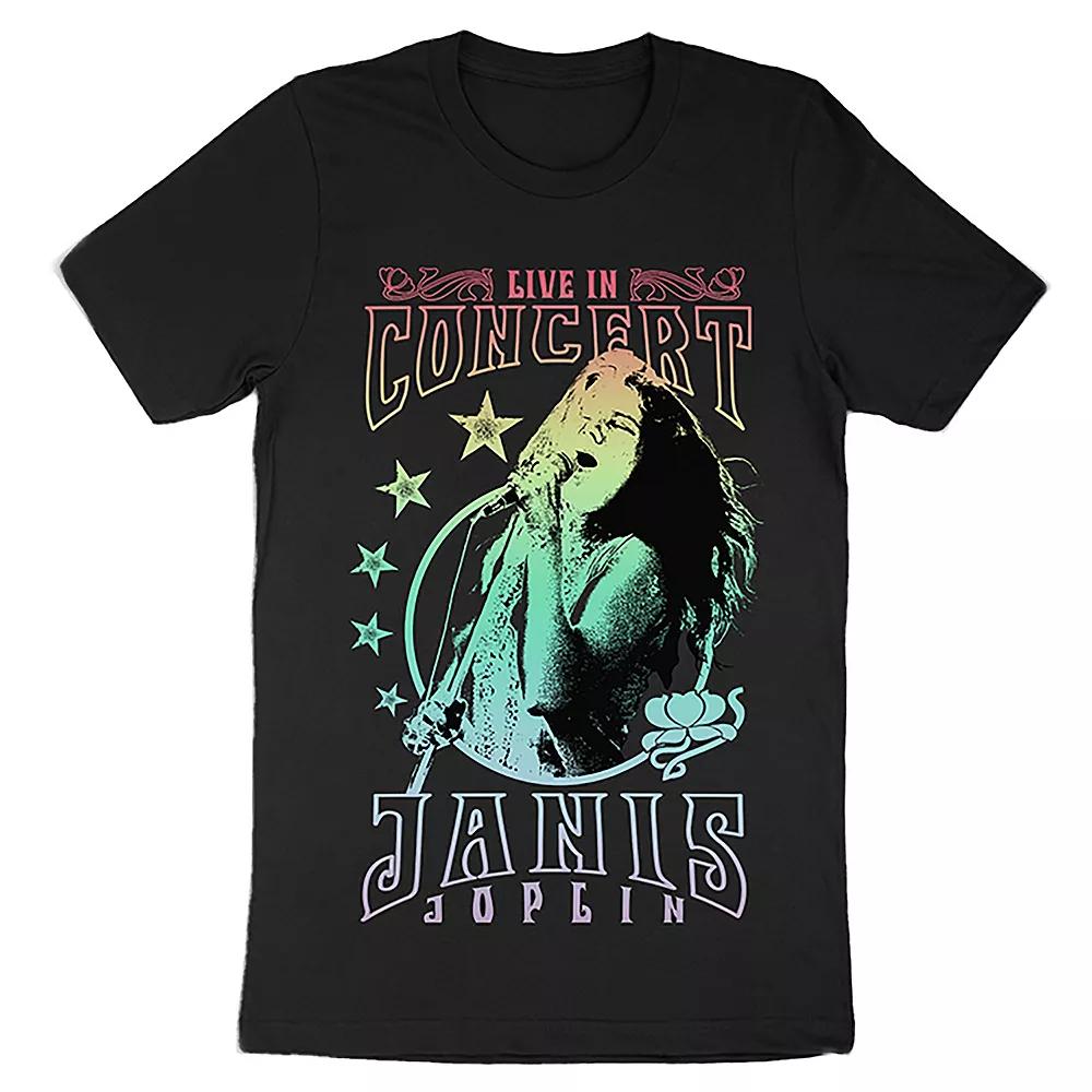 Men's Rainbow Janis Joplin Tee, Size: XXL, Black Product Image
