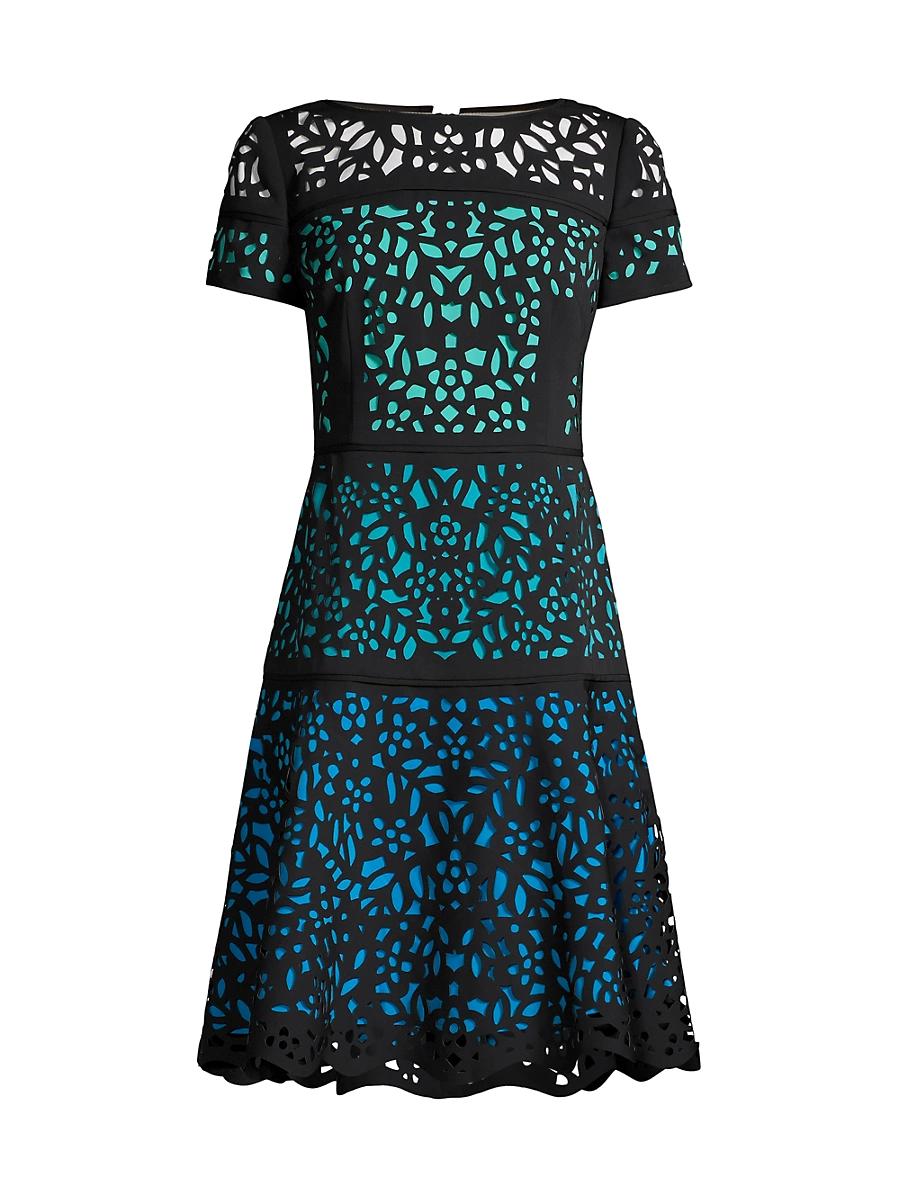 Womens Laser Cut Ombre Dress Product Image
