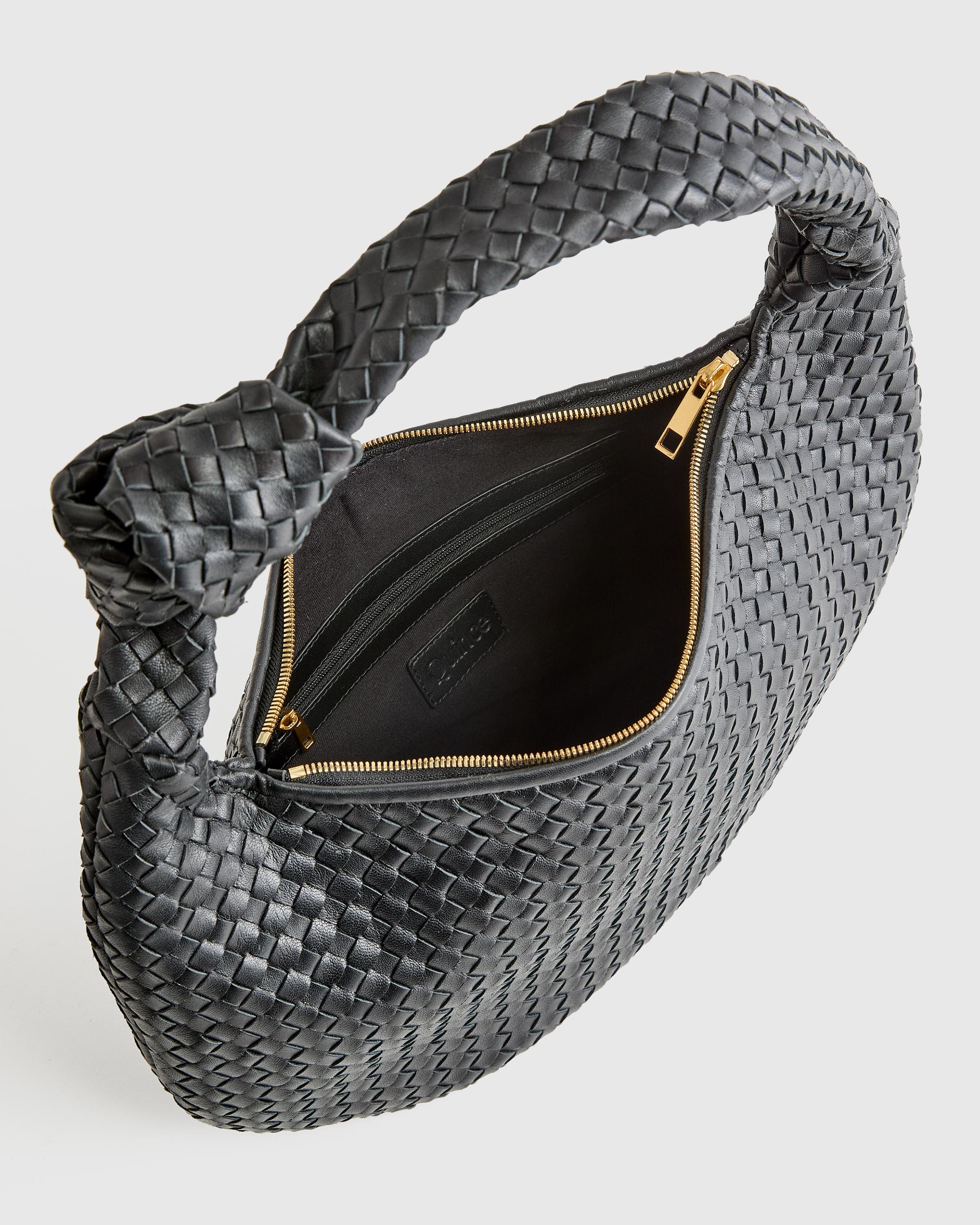Quince | Women's Italian Leather Handwoven Slouchy Shoulder Bag Product Image
