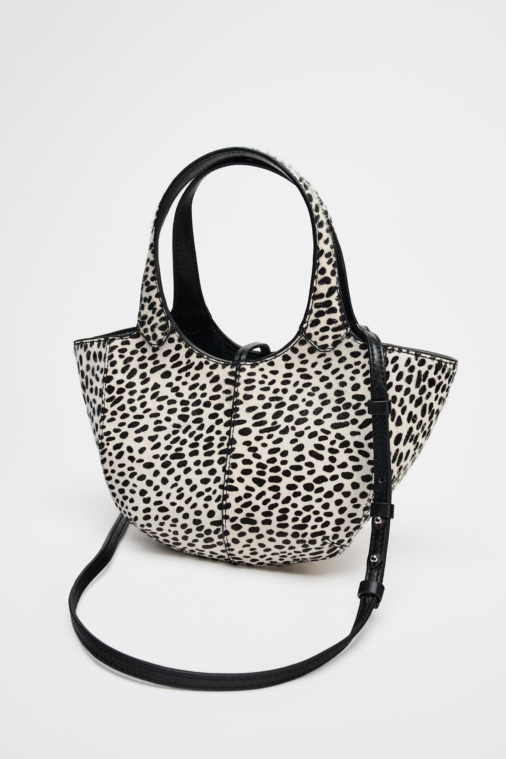 ANIMAL PRINT LEATHER MINI TOTE BAG Product Image