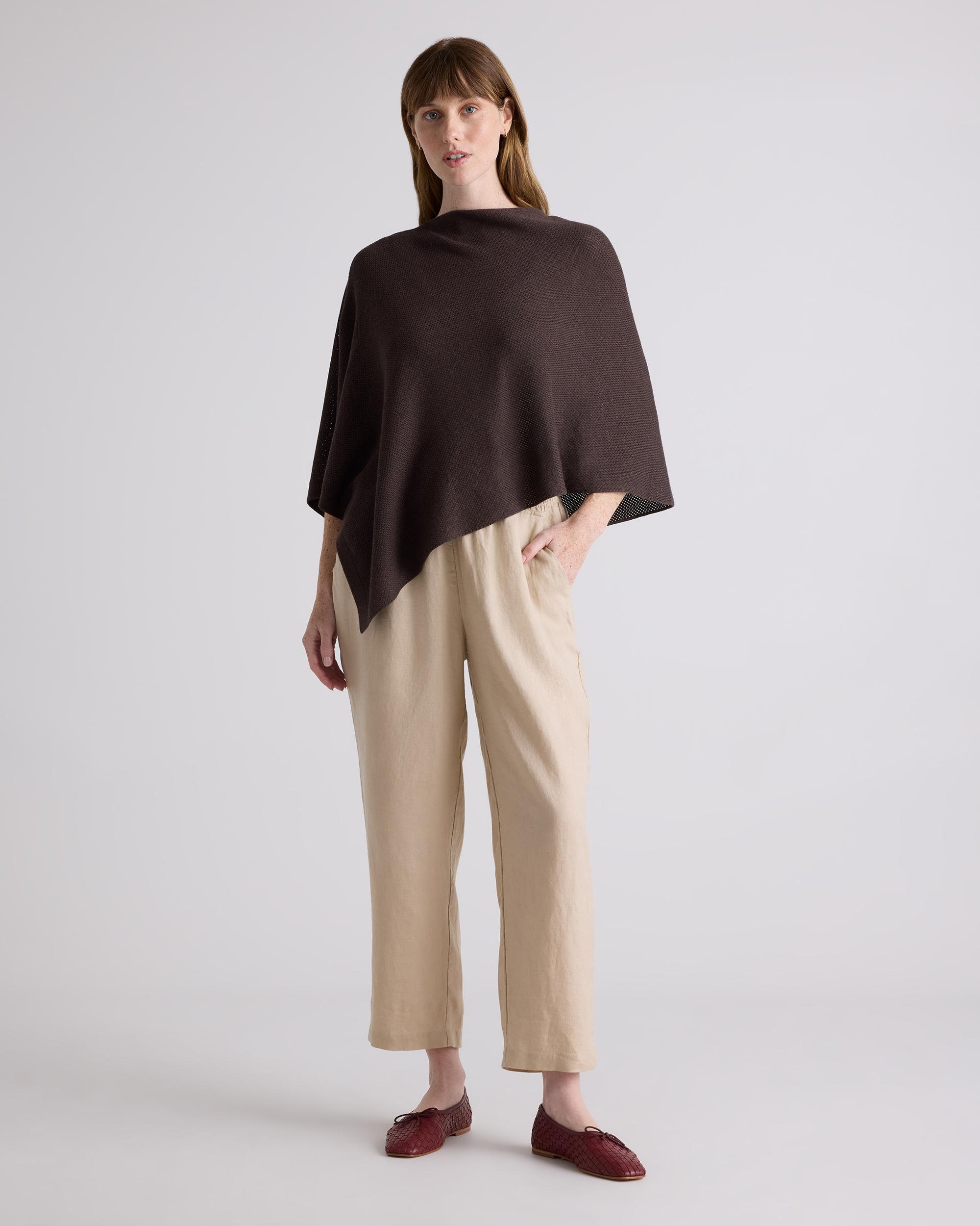 Quince | Women's Lightweight Cotton Cashmere Nursing Shawl Organic Cotton Product Image