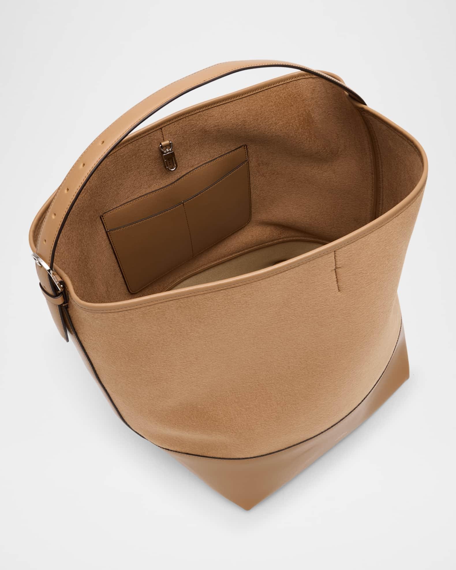 Belted Wool & Leather Tote Bag Product Image