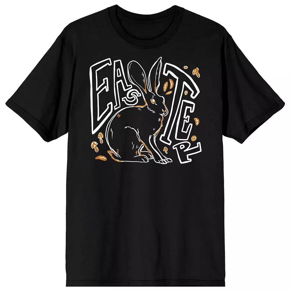 Men's Easter Bunny Outline Graphic Tee,  Product Image