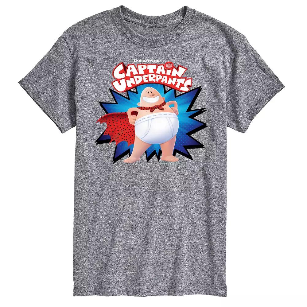Big & Tall Captain Underpants Logo Graphic Tee, Men's,  Product Image