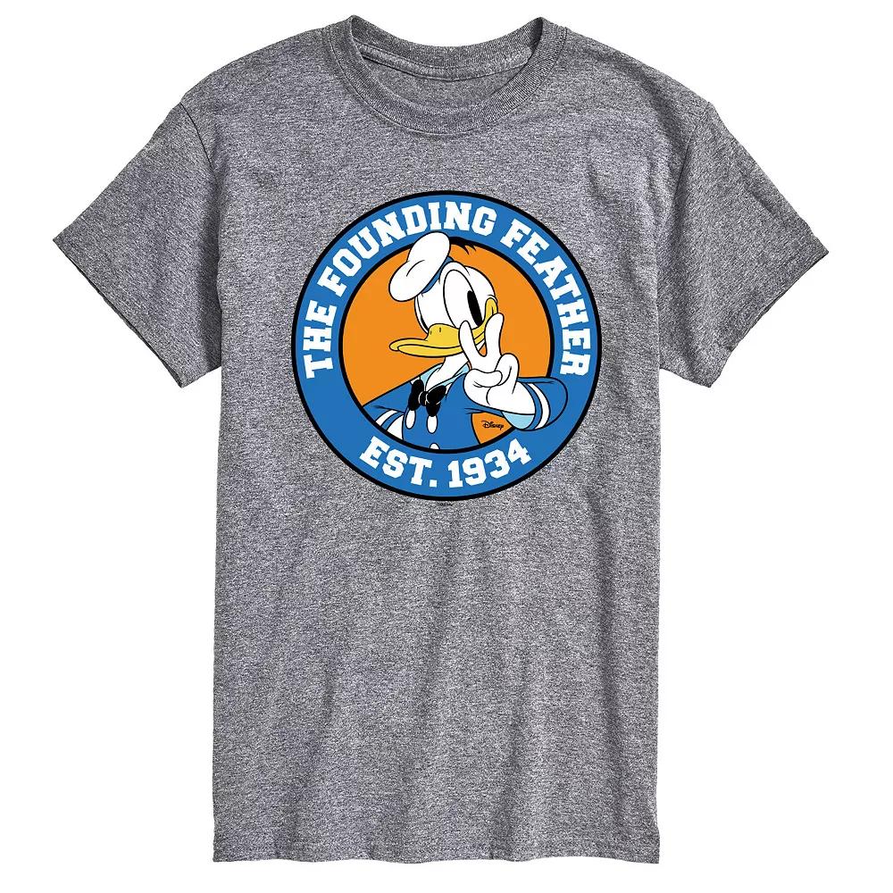 Disney's Mickey Mouse & Friends Donald Duck Men's The Founding Feather Graphic Tee,  Product Image