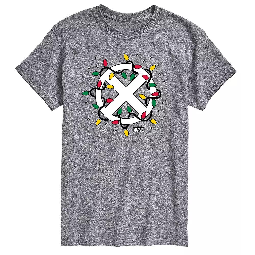 Men's X-Men Logo Christmas Lights Graphic Tee,  Product Image