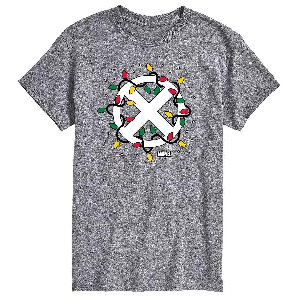 Men's X-Men Logo Christmas Lights Graphic Tee,  Product Image