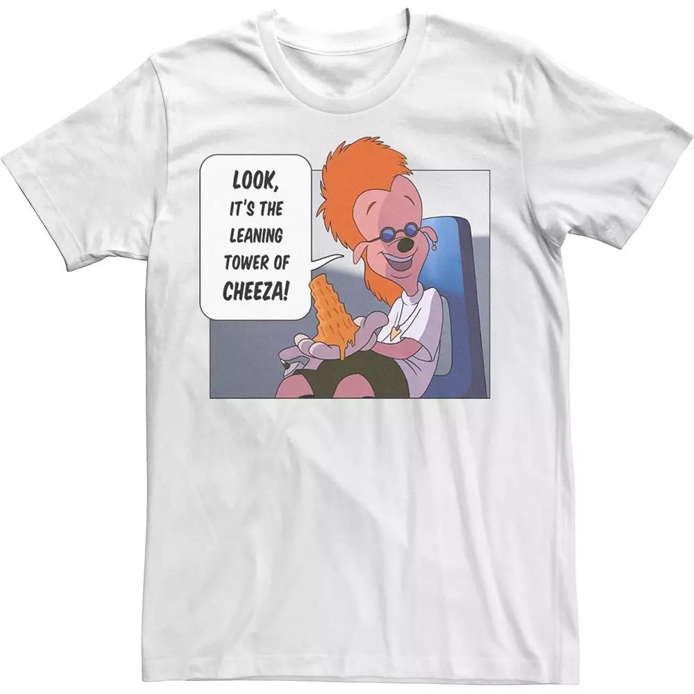 Disney's A Goofy Movie Look It's The Leaning Tower Of Cheeza Men's Tee,  Product Image