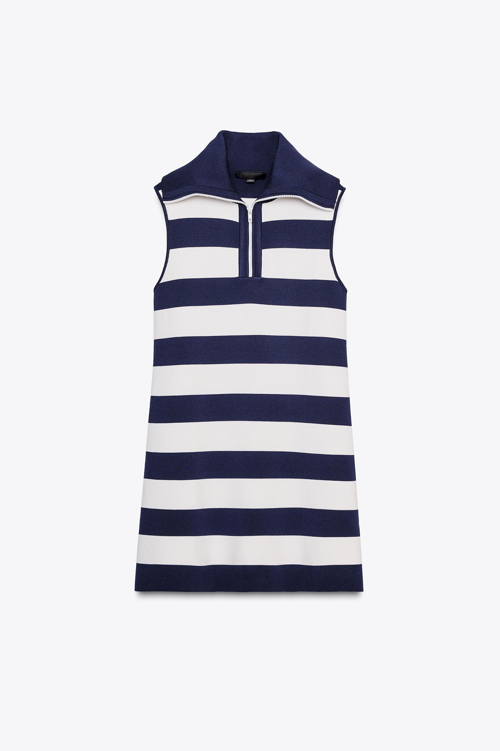 STRIPED KNIT MINI DRESS Product Image