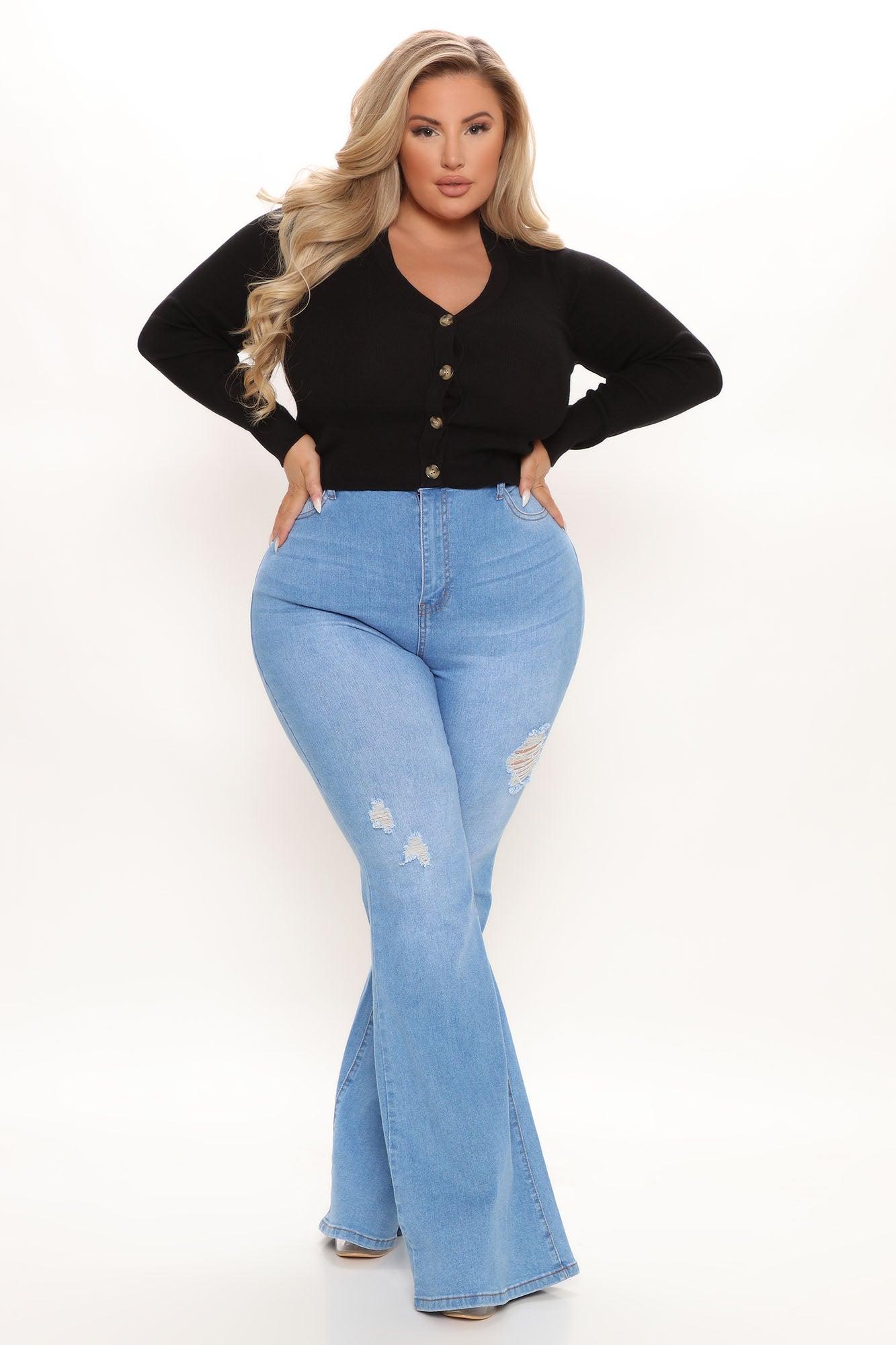 Kassie Button Cropped Cardigan Sweater - Black Product Image