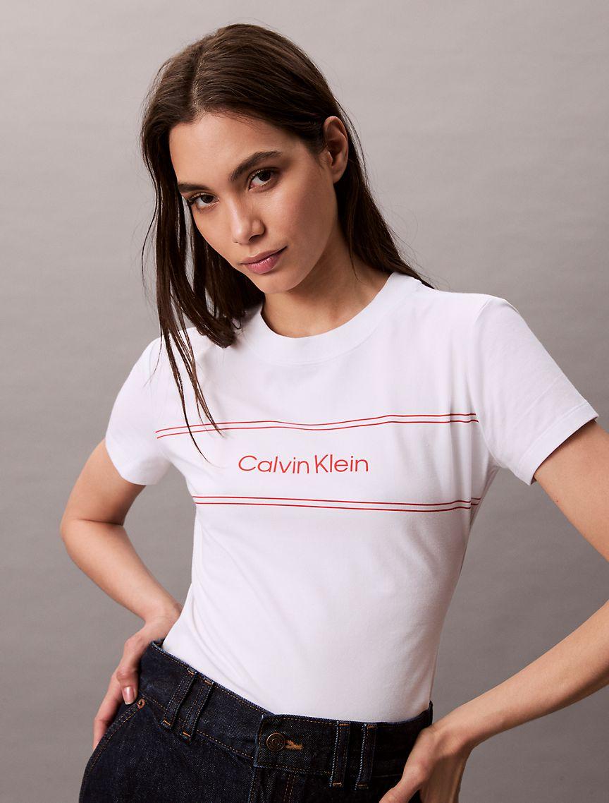 Stripe Logo Graphic Slim T-Shirt  Product Image