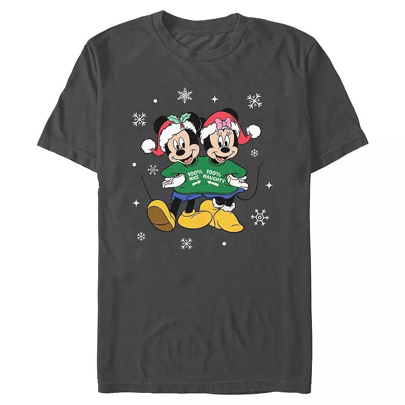 Men's Disney's Mickey & Minnie Nice & Naughty Graphic Tee,  Product Image