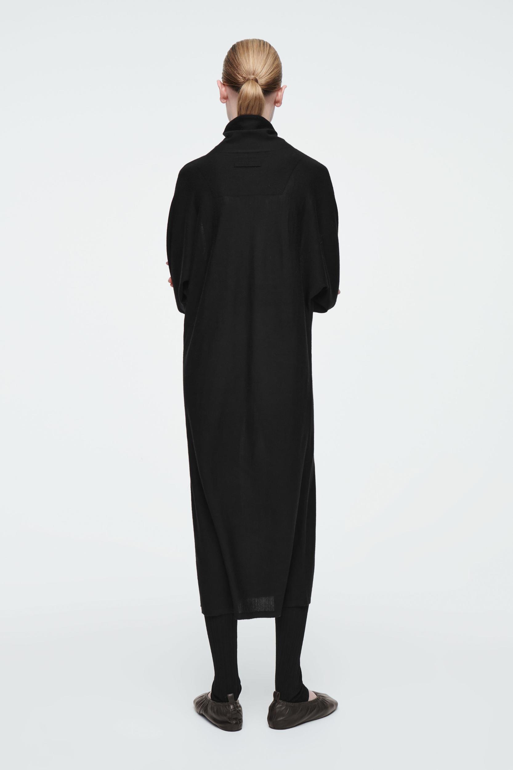 THE FUNNEL-NECK MERINO WOOL DRESS Product Image