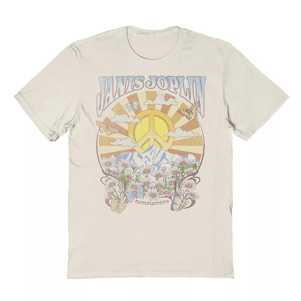 Men's Janis Joplin Sunbeams Graphic Tee, Size: Small, Natural Product Image