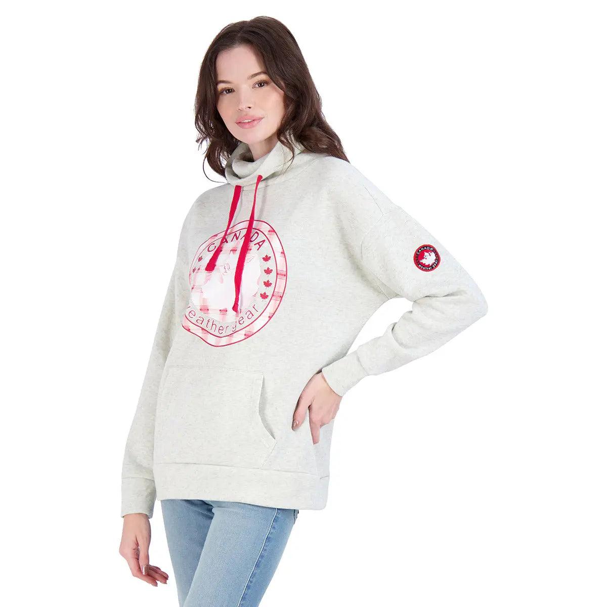 Canada Weather Gear Women's Logo Printed Cowl Neck Fleece Hoodie Product Image