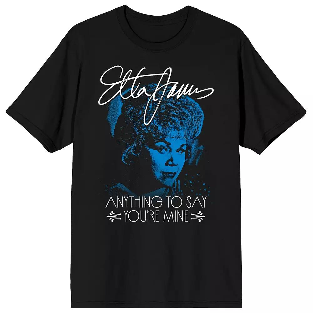 Men's Etta James Blue Tone Short Sleeve Graphic Tee,  Product Image