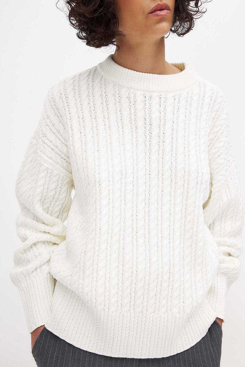 Oversized Cable Knit Sweater Product Image