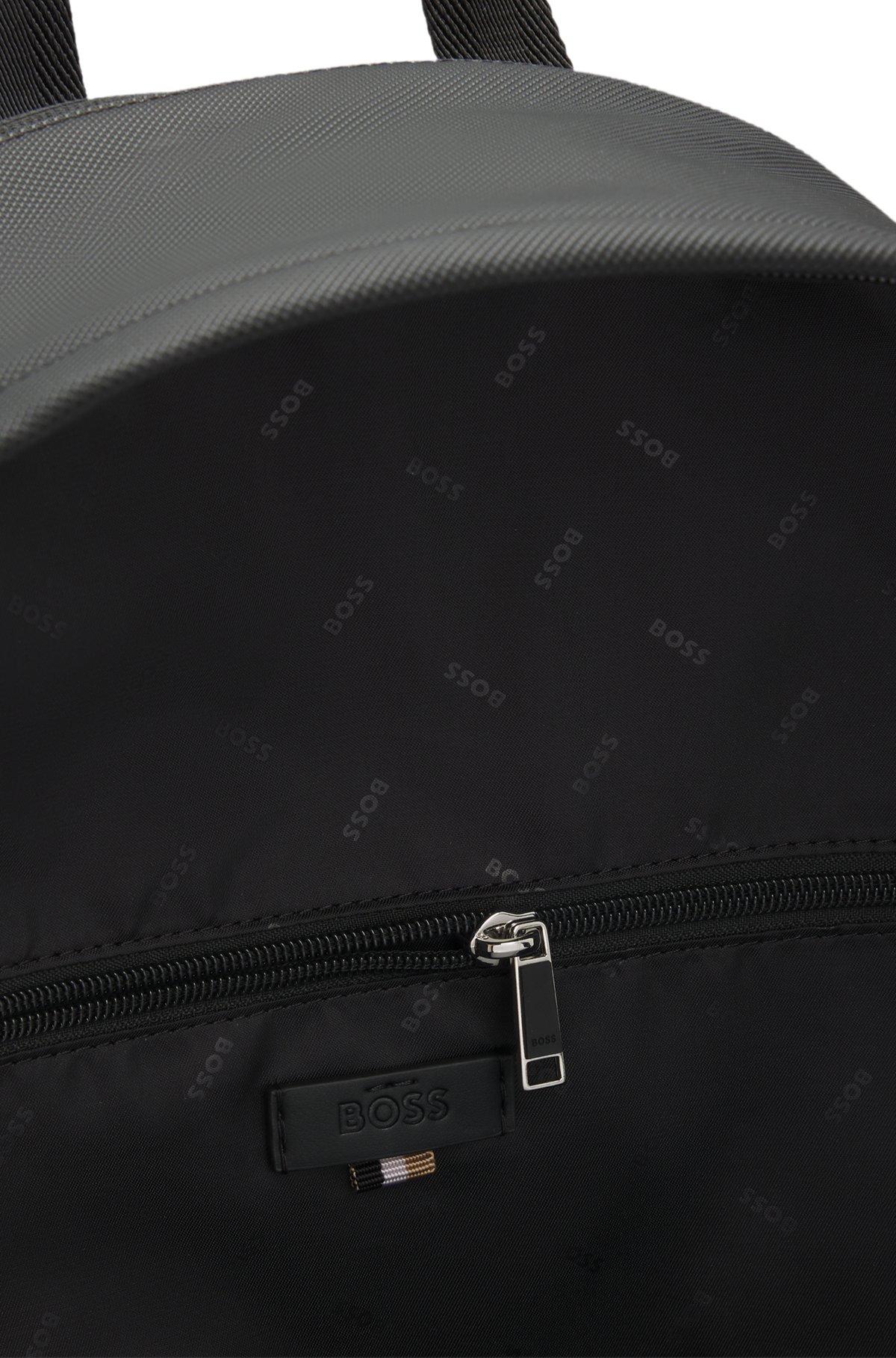 BOSS - Backpack with smooth and structured finishes - Black Product Image