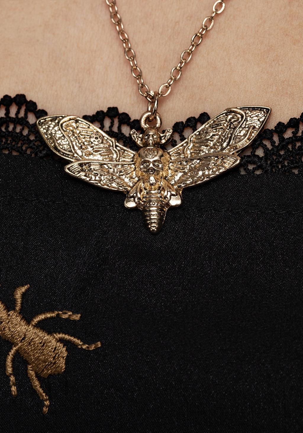 Mortmoth Layered Choker Necklace - Gold Product Image