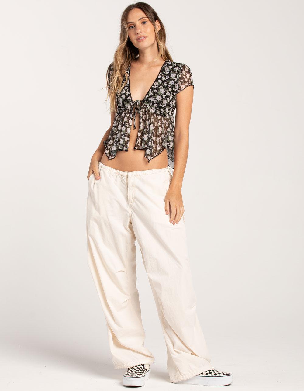 FULL TILT Hanky Flyaway Mesh Top - BLACK Product Image