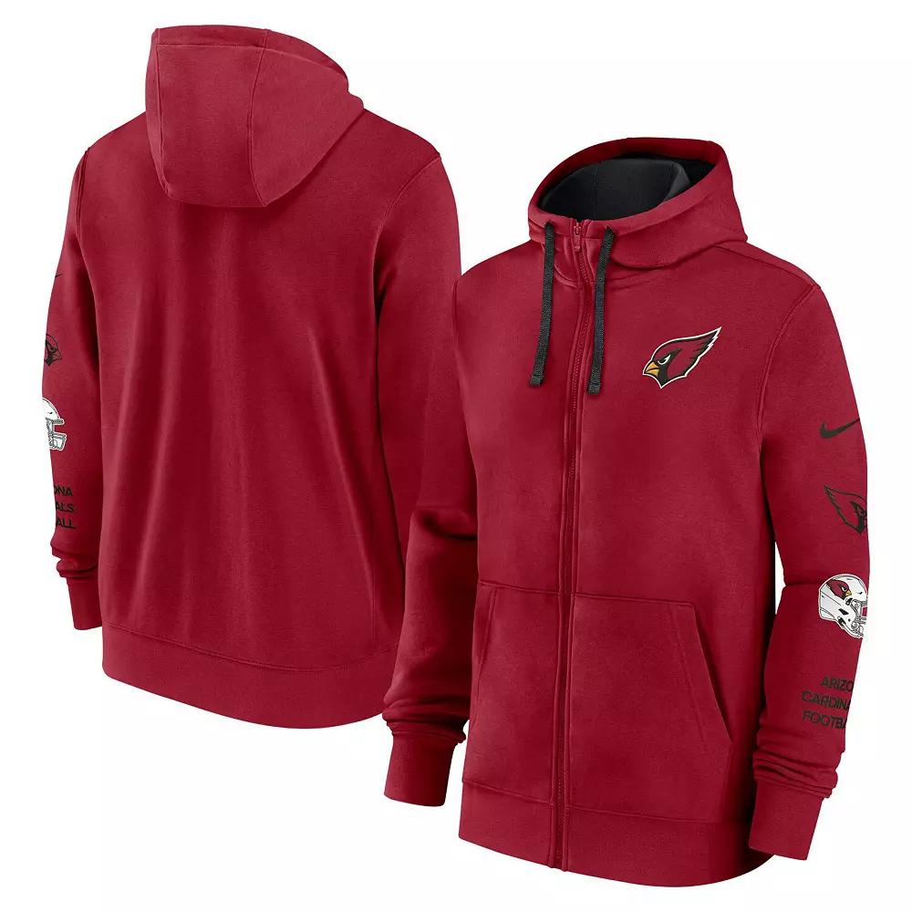 Men's Nike Cardinal Arizona Cardinals Club Full-Zip Hoodie Jacket,  Product Image