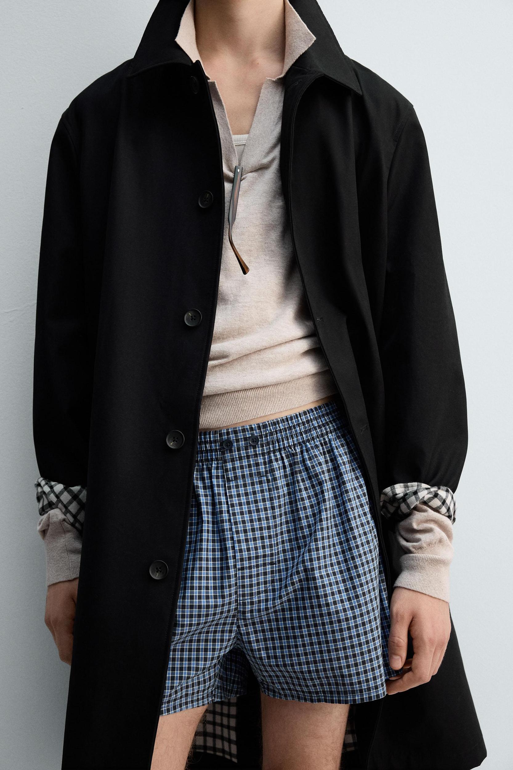 LIMITED EDITION CHECK COMBINATION TRENCH COAT Product Image