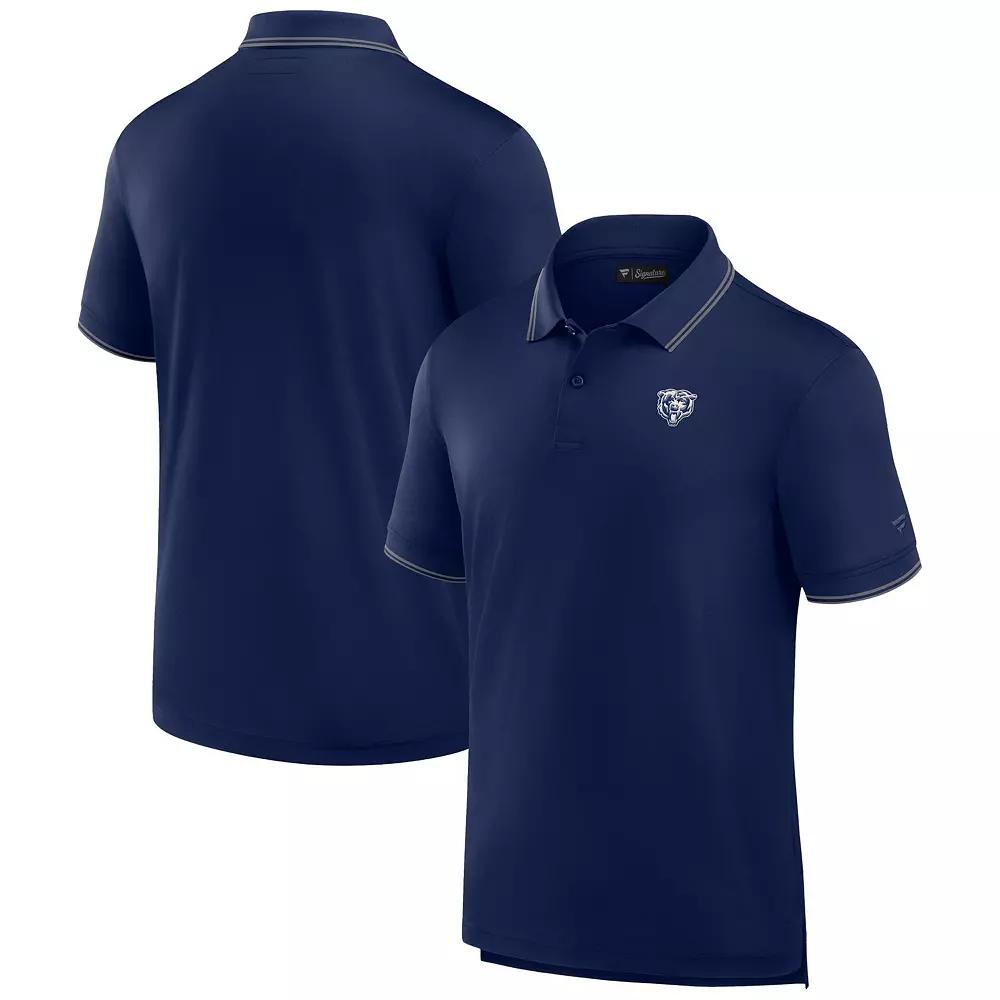 Men's Fanatics Signature Navy Chicago Bears Pique Polo Shirt,  Product Image