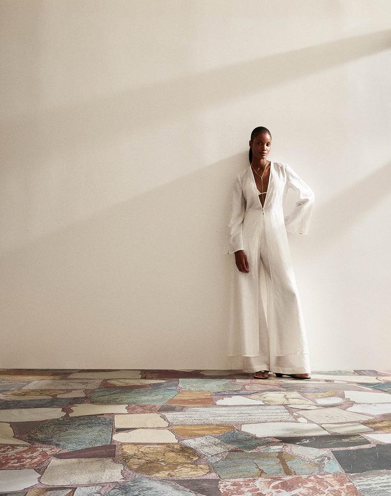 Lys Halter Top - Off White Product Image