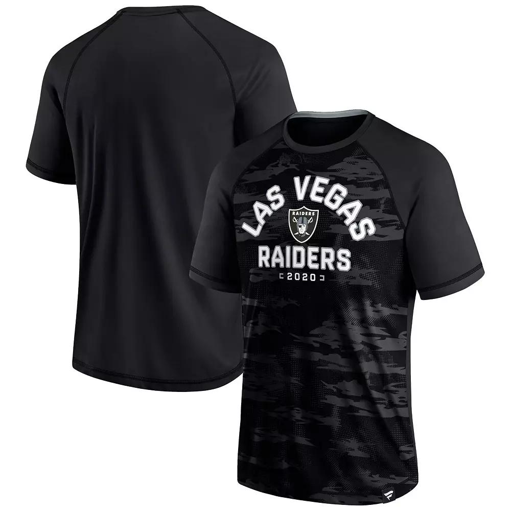 Men's Fanatics Branded Black Las Vegas Raiders Hail Mary Raglan T-Shirt,  Product Image