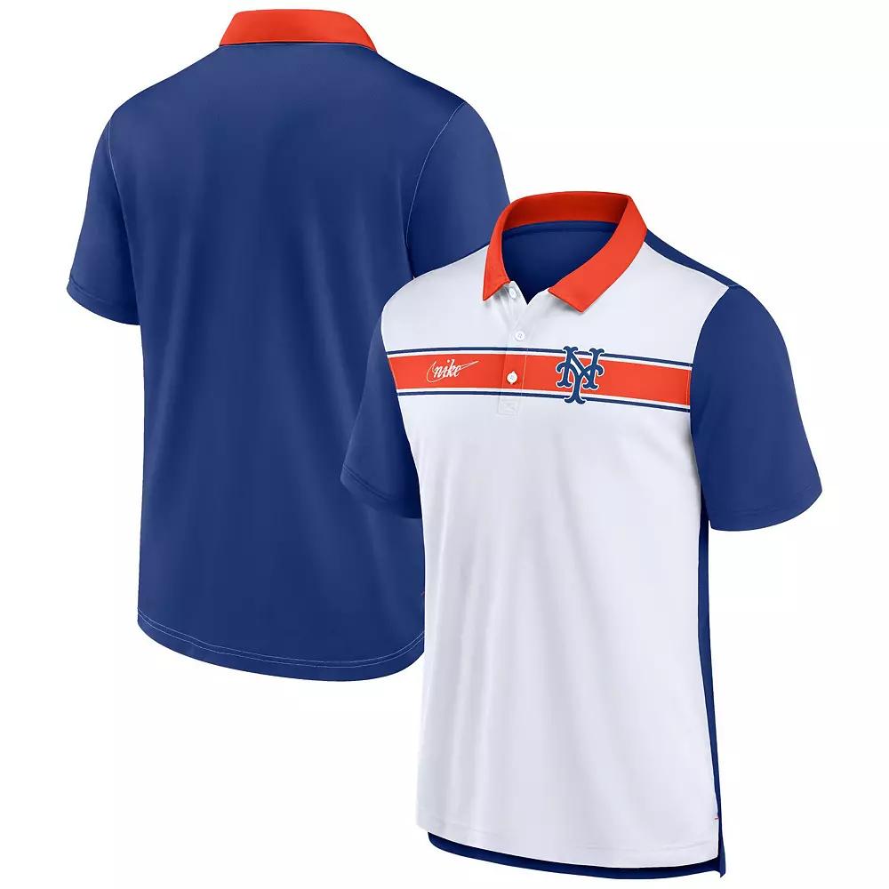 Men's Nike White/Navy Chicago White Sox Rewind Stripe Polo,  Product Image