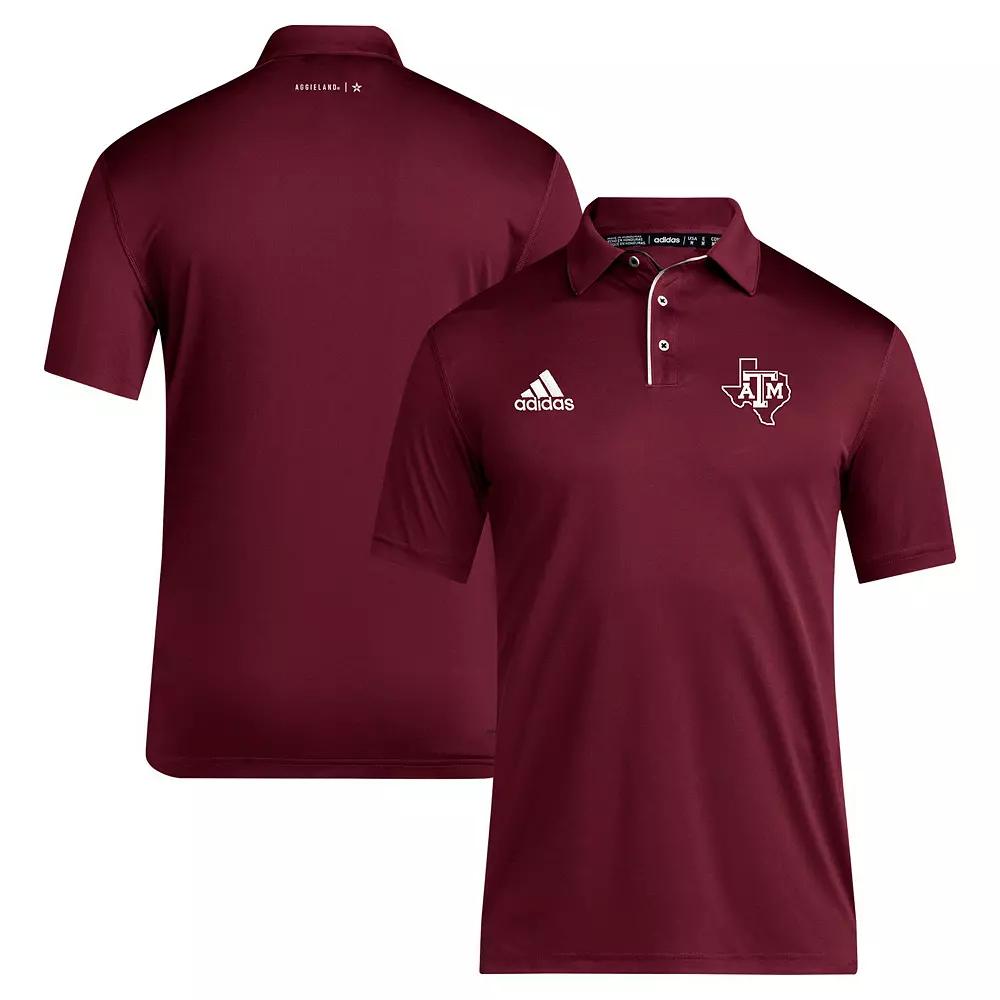 Men's adidas Maroon Texas A&M Aggies 2024 Coaches AEROREADY Polo,  Product Image