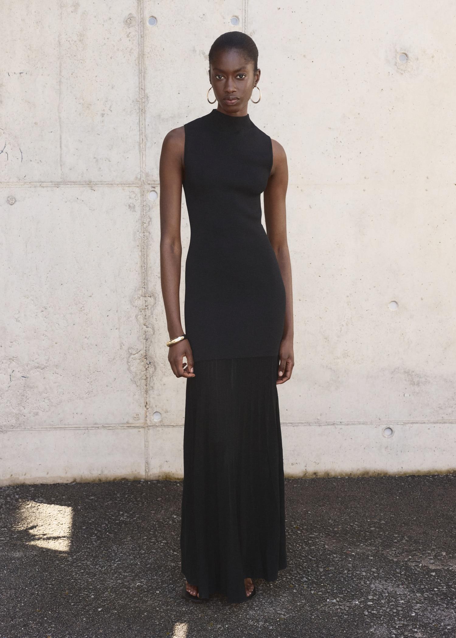 Combined dress with perkins collar - Women | MANGO USA Product Image