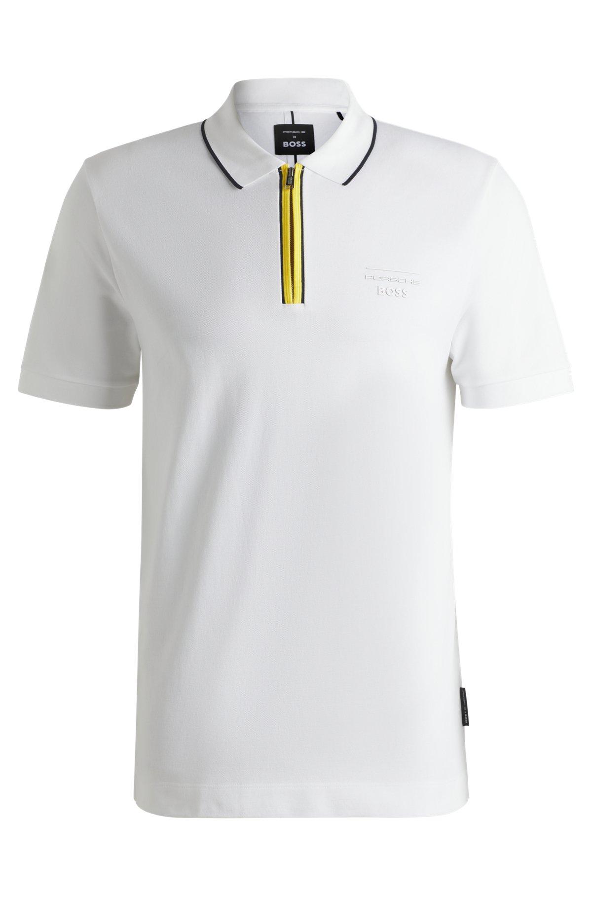 Porsche x BOSS stretch-cotton polo shirt Product Image