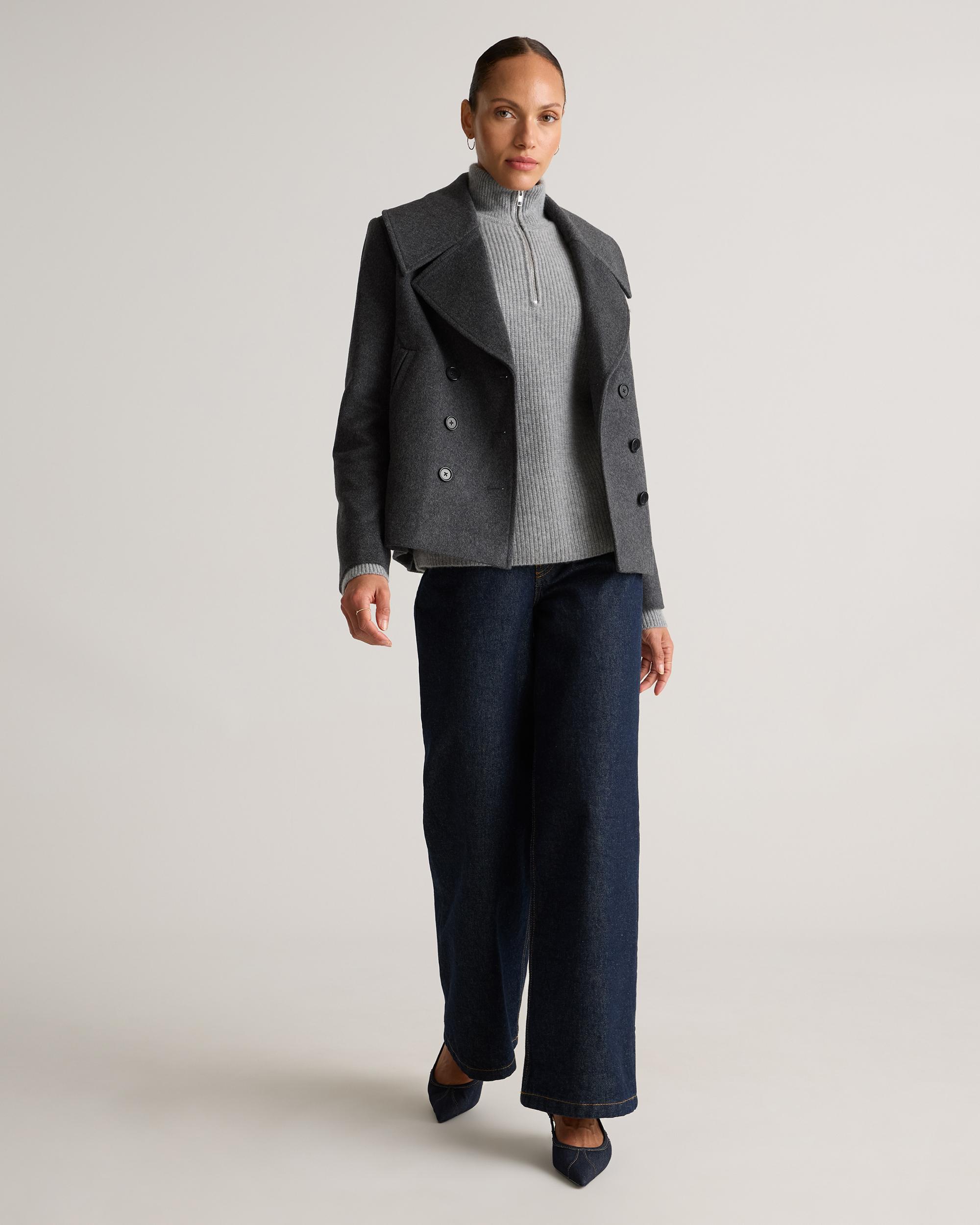 Quince | Women's Italian Wool Short Peacoat Size XS, Wool/Nylon Product Image