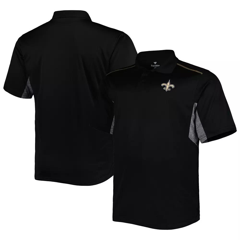 Men's Black New Orleans Saints Big & Tall Team Color Polo, Size: 3XB Product Image