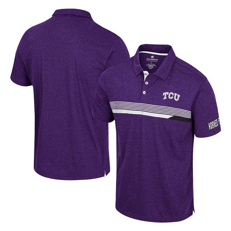 Men's Colosseum Purple TCU Horned Frogs No Problemo Polo,  Product Image