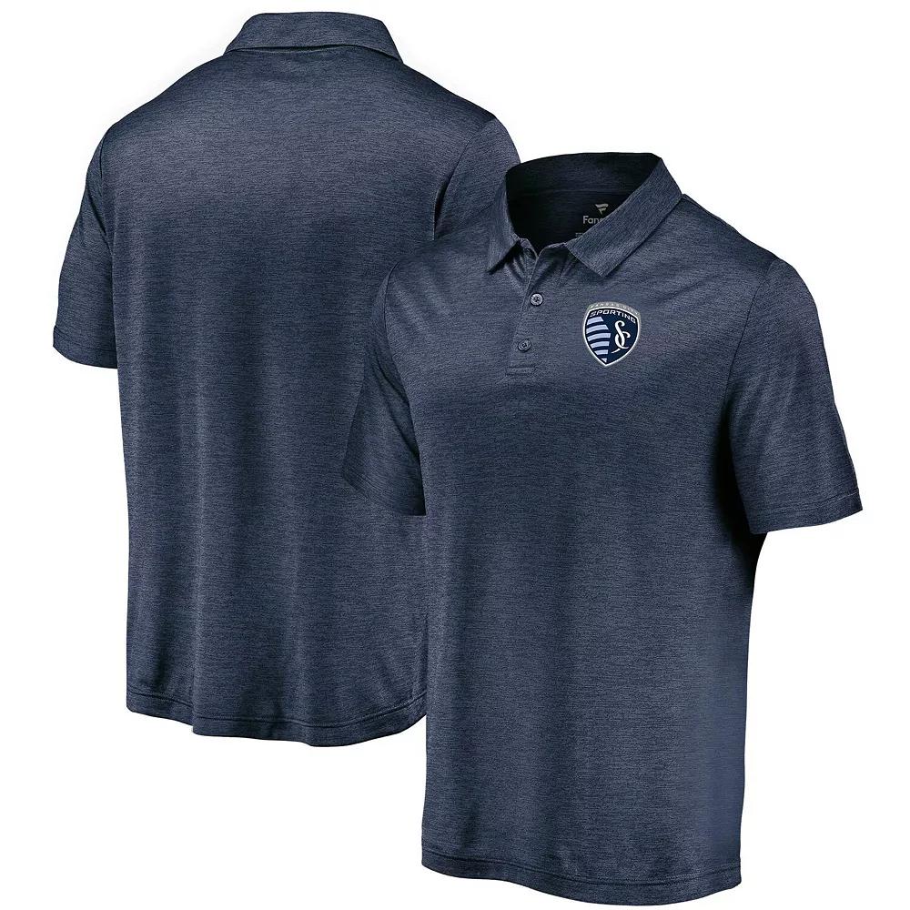 Men's Fanatics Navy Sporting Kansas City Poly Polo,  Product Image