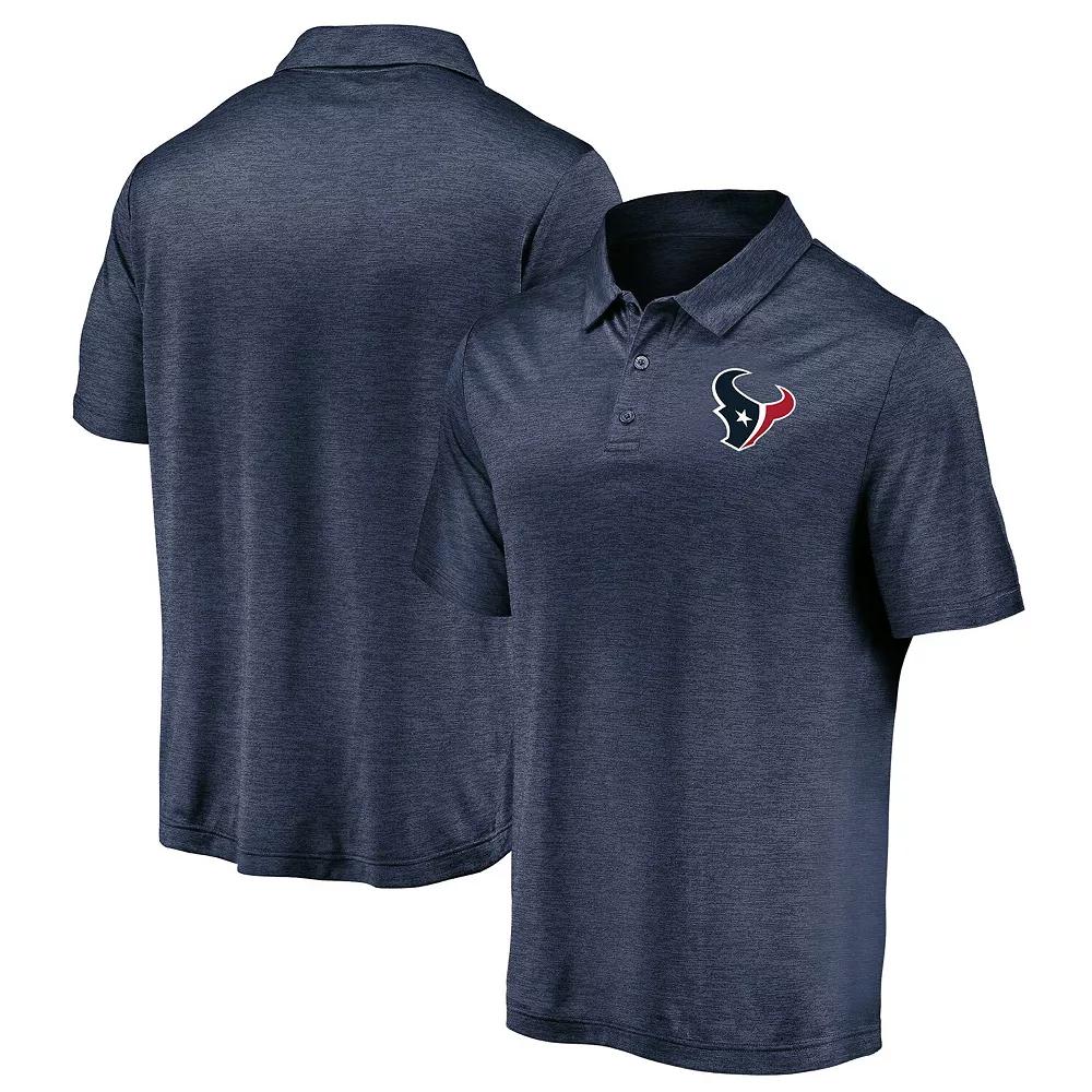 Men's Majestic Navy Houston Texans Iconic Striated Polo, Size: Small, Blue Product Image