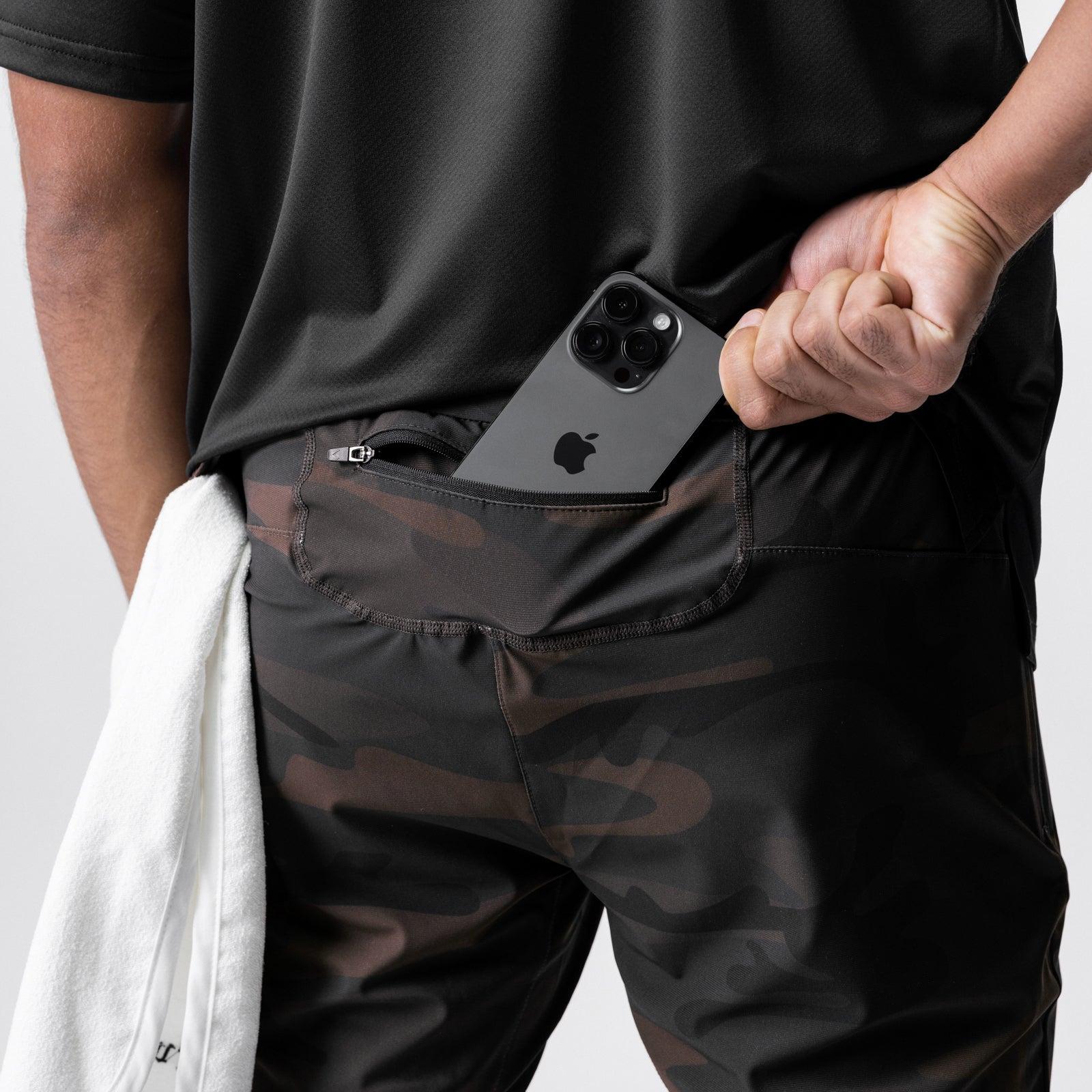 0914. Tech-Terry™ Paneled Cinch Cargo Jogger - Black/Wave-Dye Product Image
