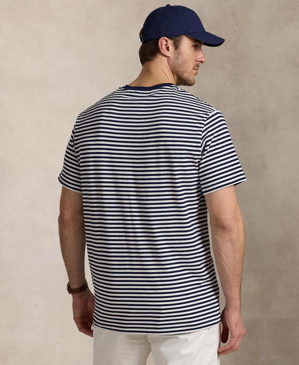POLO RALPH LAUREN Striped Jersey T-shirt In White Product Image