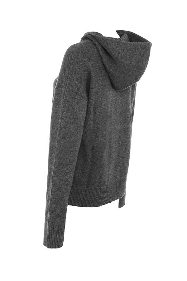 Jionni  charcoal cashmere blend hoodie - sale Product Image