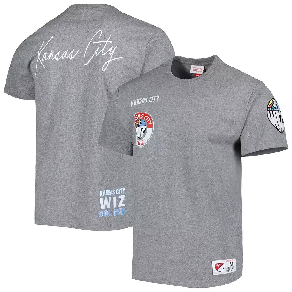 Men Mitchell & Ness Heather Gray Sporting Kansas City City Tee, Men's,  Product Image