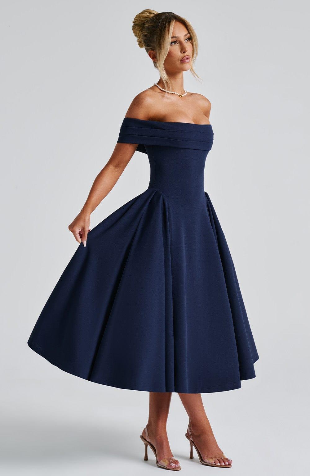 Miranda Midi Dress - Navy Product Image
