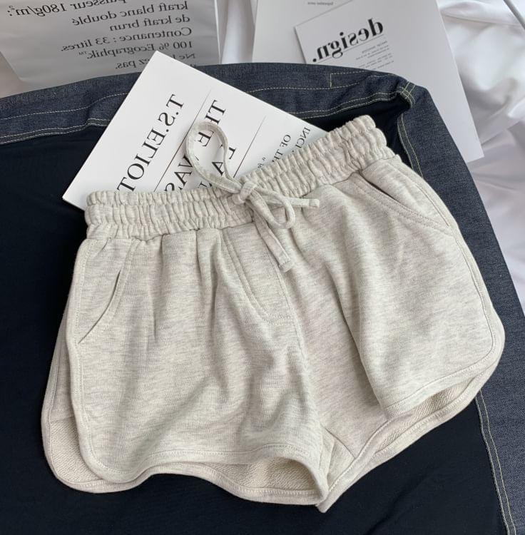 High Waist Plain Wide-Leg Shorts Product Image