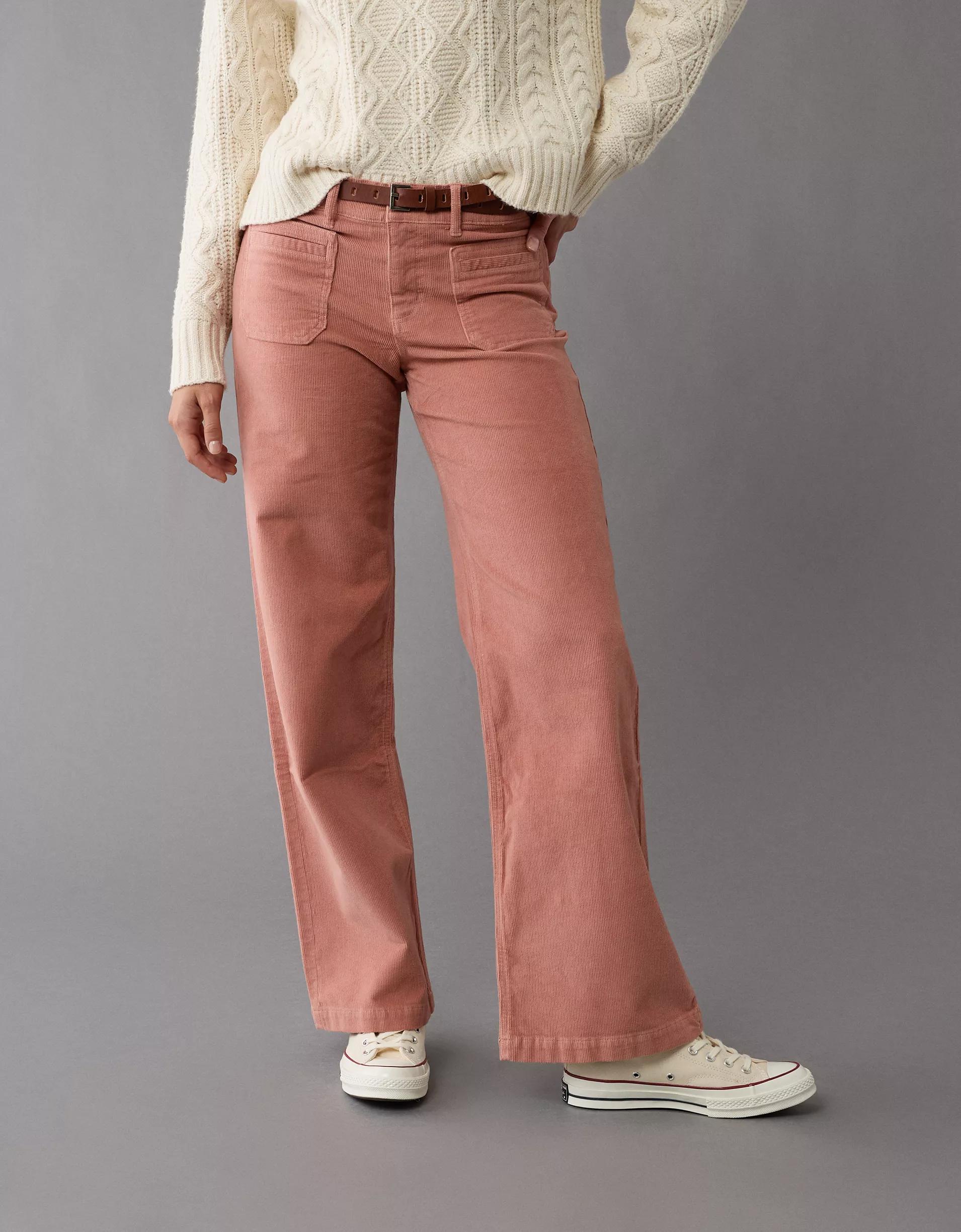AE Stretch Corduroy Low-Rise Baggy Wide-Leg Pant Product Image